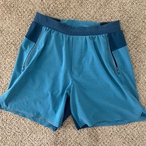 Blue Lululemon mens shorts 6” inseam